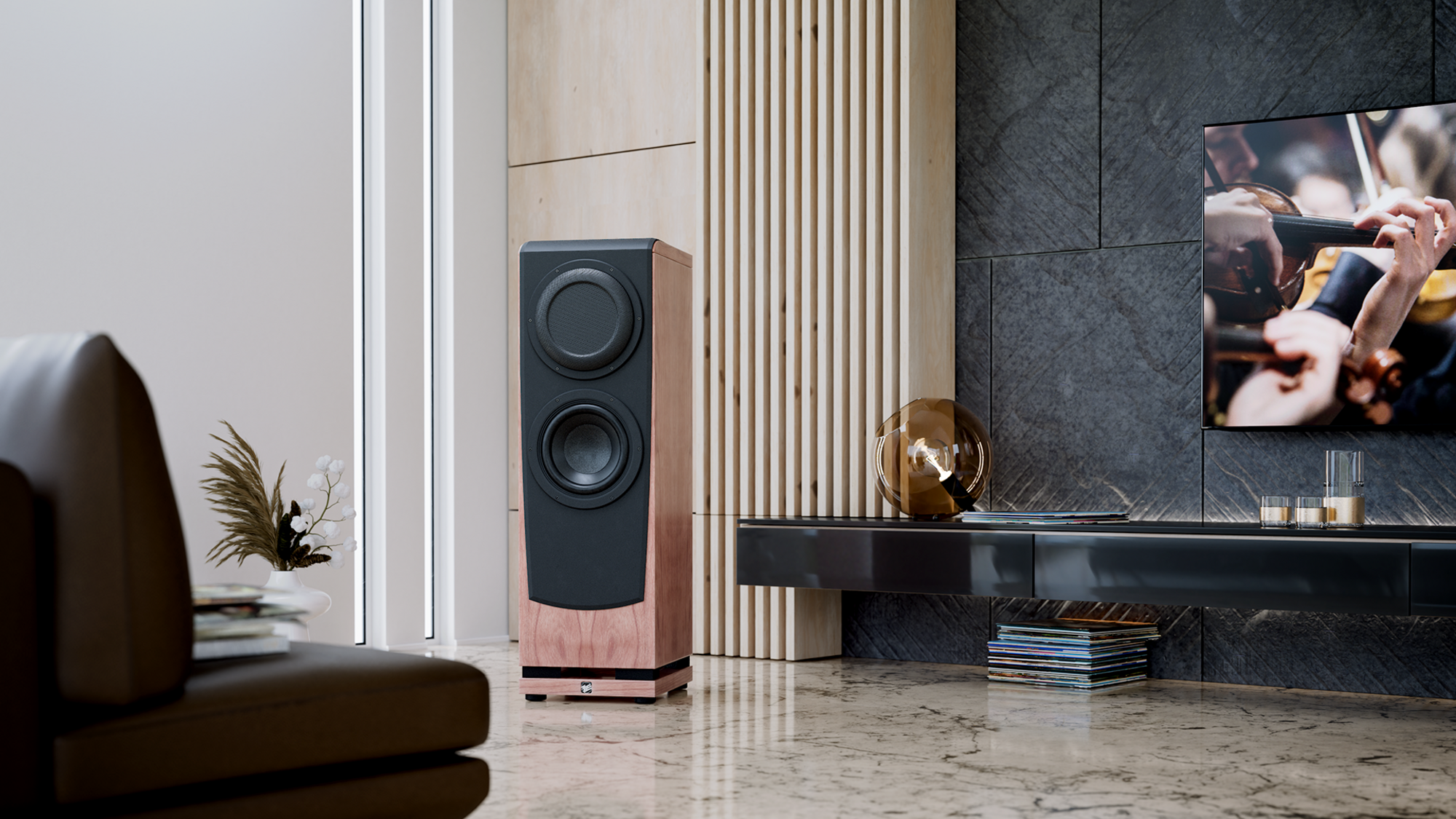 Passive 3-way-coaxial-floorstanding-loudspeaker ME180